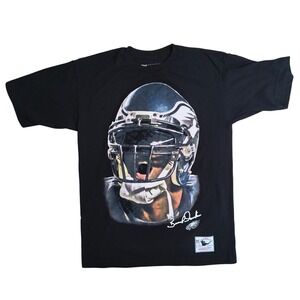 Mitchell & Ness Brian Dawkins Eagles T-Shirt Men Size M Black Cotton Graphic